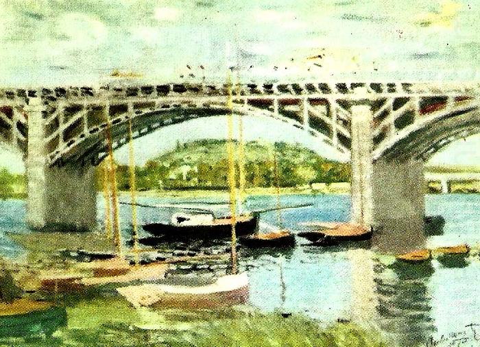 Claude Monet bron vid argenteuil china oil painting image